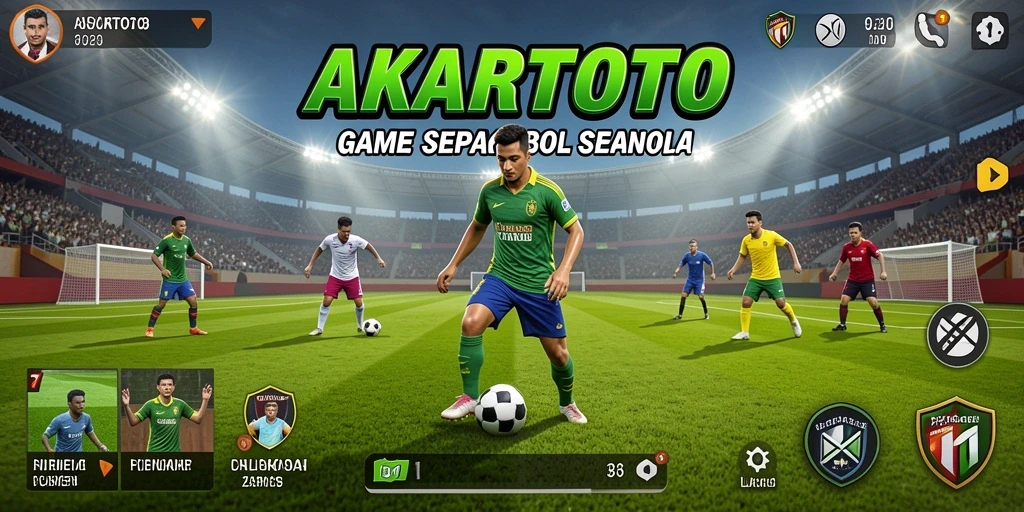 Gameplay AKARTOTO yang seru dan mendebarkan di lapangan hijau.