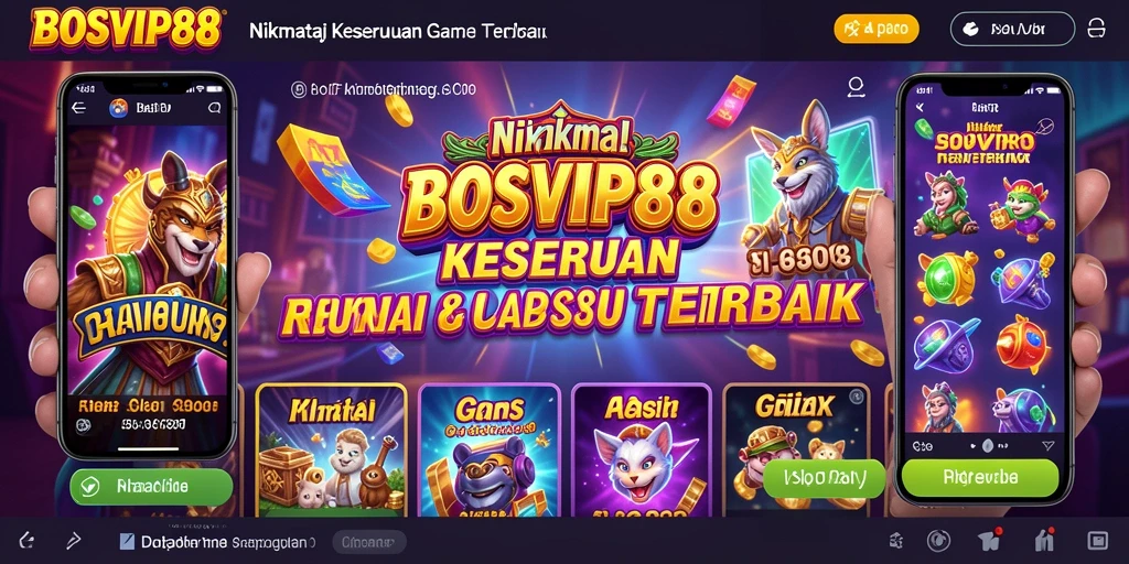 Screenshot menarik dari gameplay Slot BOSVIP88 yang penuh warna.