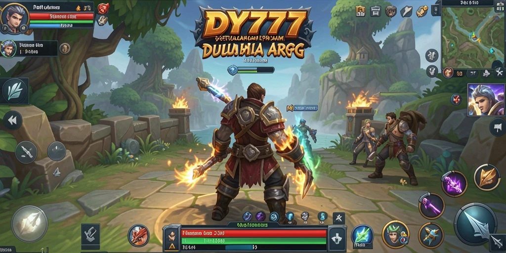 Menampilkan pertarungan epik di dalam game ARPG DY777.