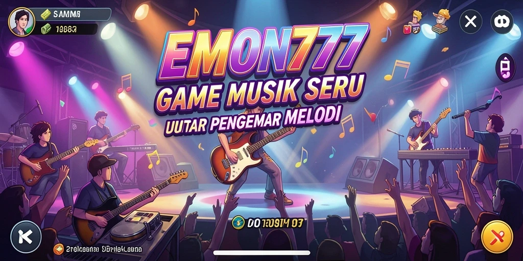 Screenshot gameplay EMON777 menampilkan aksi seru dalam permainan musik.