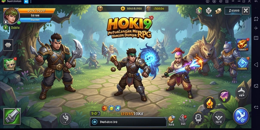 Tampilan gameplay HOKI9 dengan berbagai aksi petualangan RPG yang mendebarkan.