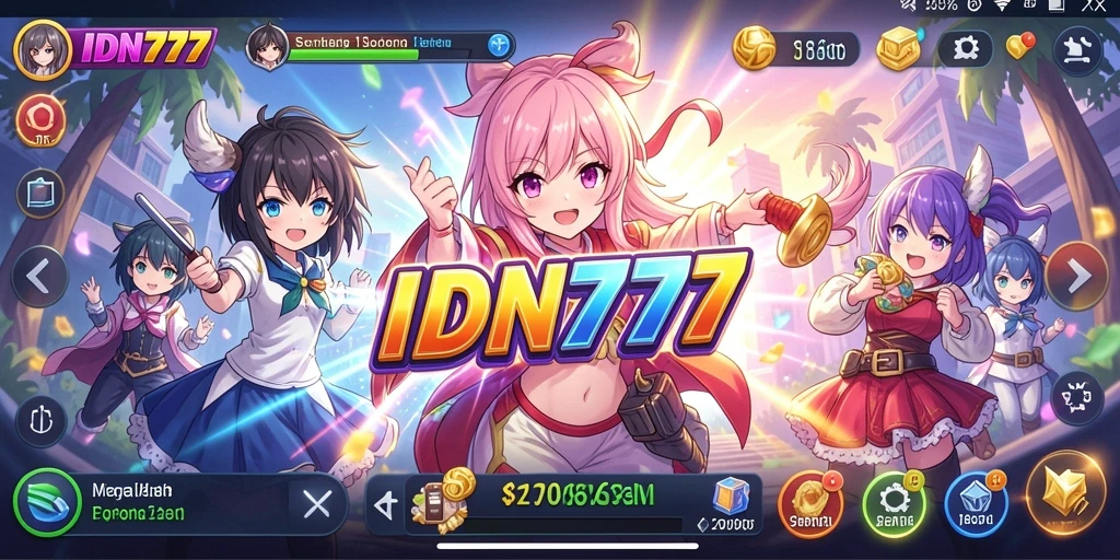 Tangkapan layar menunjukkan aksi seru dalam gameplay IDN777.
