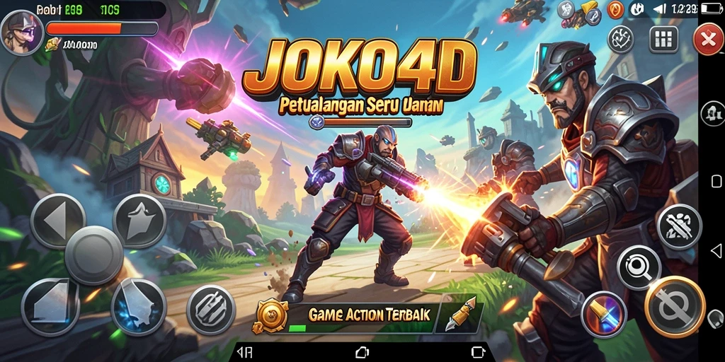 Screenshot menunjukkan aksi mendebarkan dari gameplay JOKO4D.