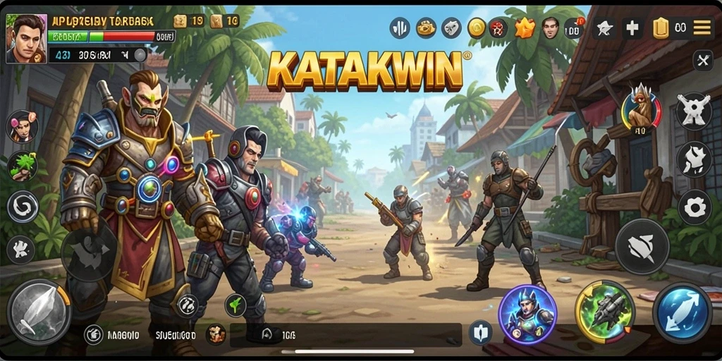 Screenshot KATAKWIN menunjukkan antarmuka pengguna yang sederhana dan intuitif.