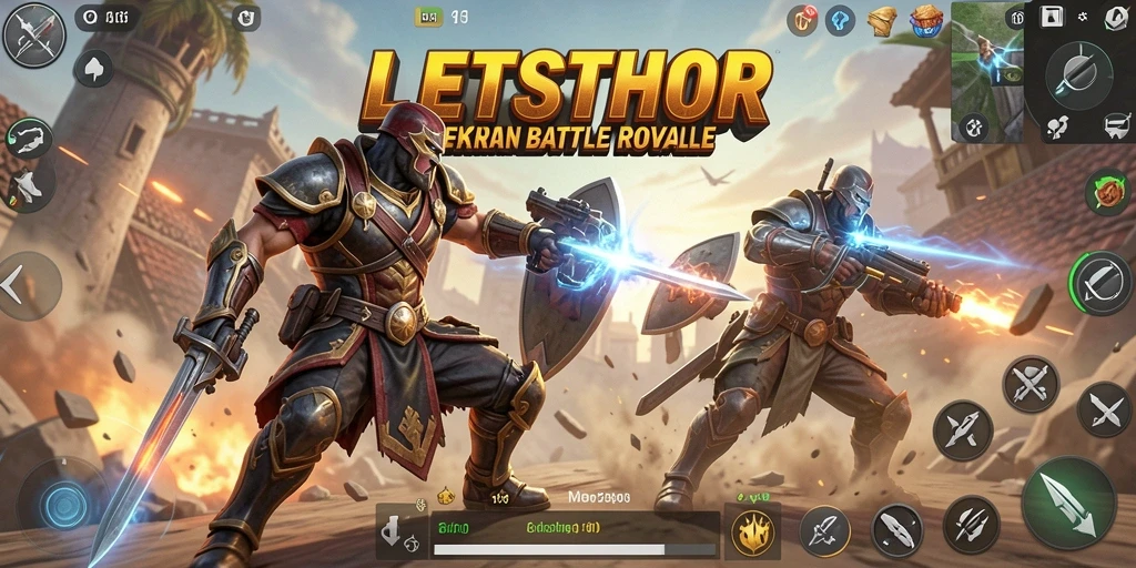 Gameplay Battle Royale yang mendebarkan dan intens.