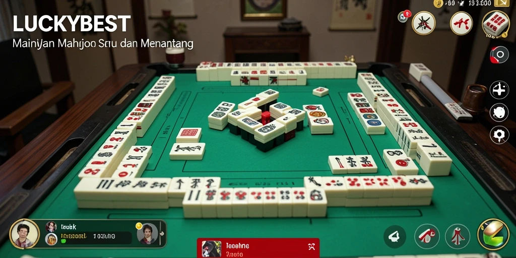 Tampilan gameplay seru di LUCKYBEST dengan Mahjong yang menarik.