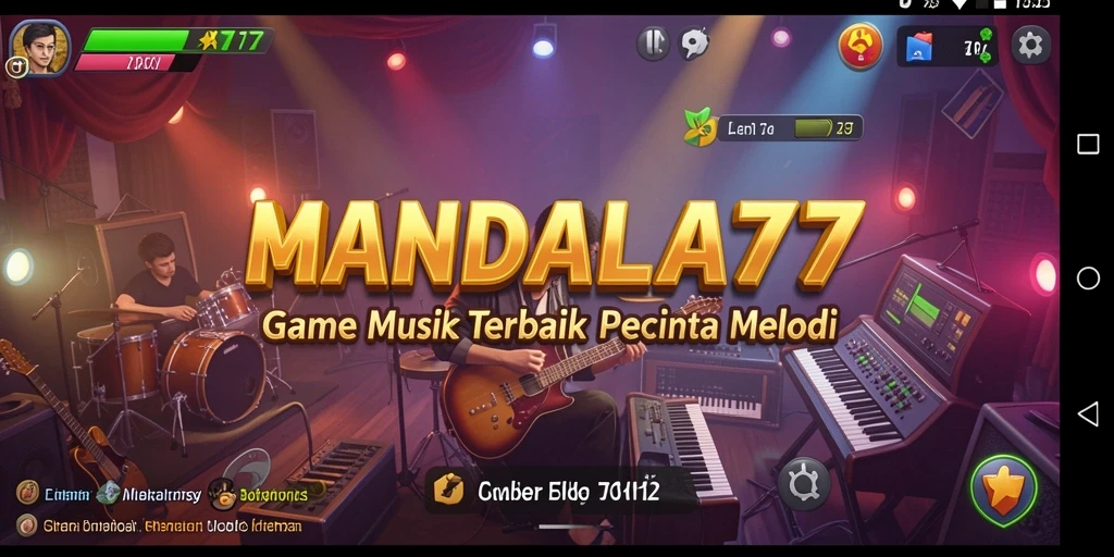 Screenshot MANDALA77 menampilkan gameplay seru yang penuh dengan warna dan melodi.