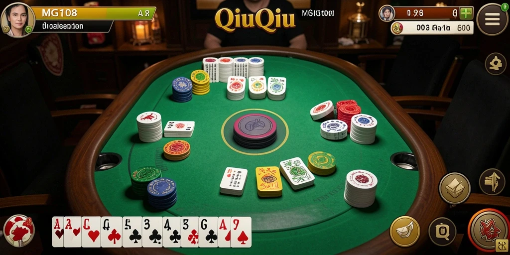 Tampilan gameplay QiuQiu yang seru dan menarik di MG108.