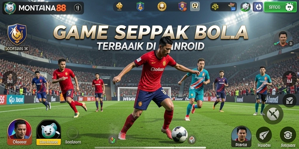Tampilan gameplay MONTANA88 yang mendebarkan di lapangan sepak bola.