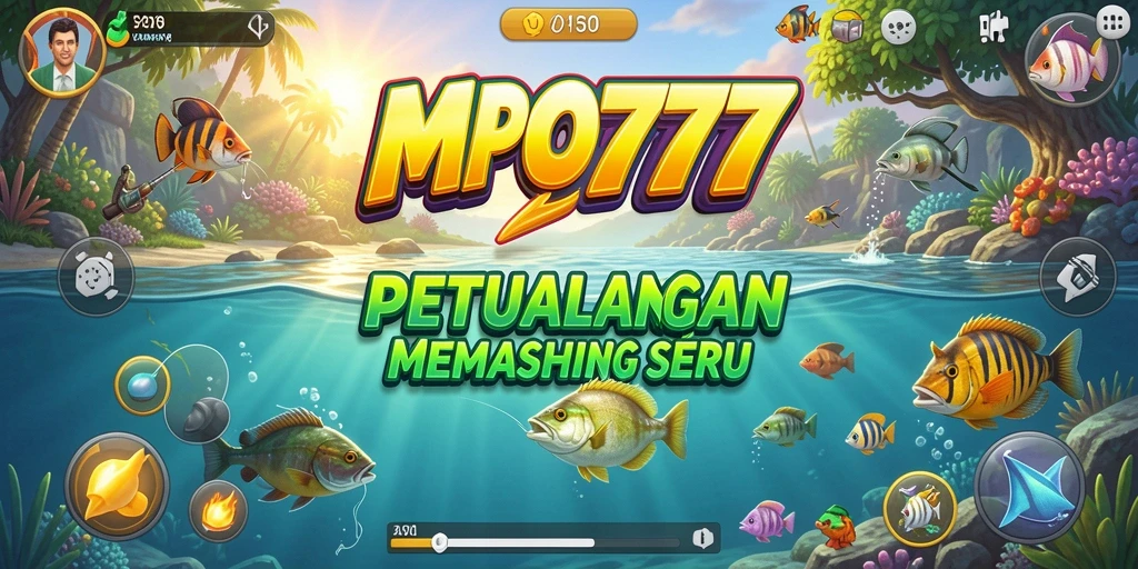 Screenshot MPO777 menampilkan gameplay memancing yang seru di lokasi menakjubkan.
