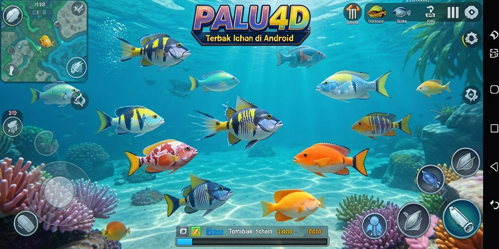 Tampilan vibrant dari gameplay PALU4D yang menampilkan aksi menembak ikan.