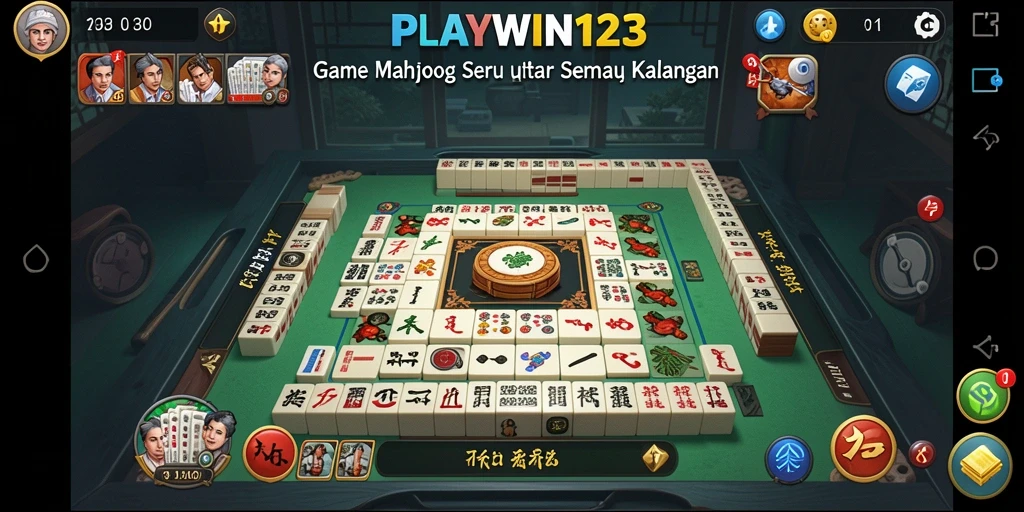 Gameplay seru Mahjong di PLAYWIN123 dengan antarmuka yang menarik.