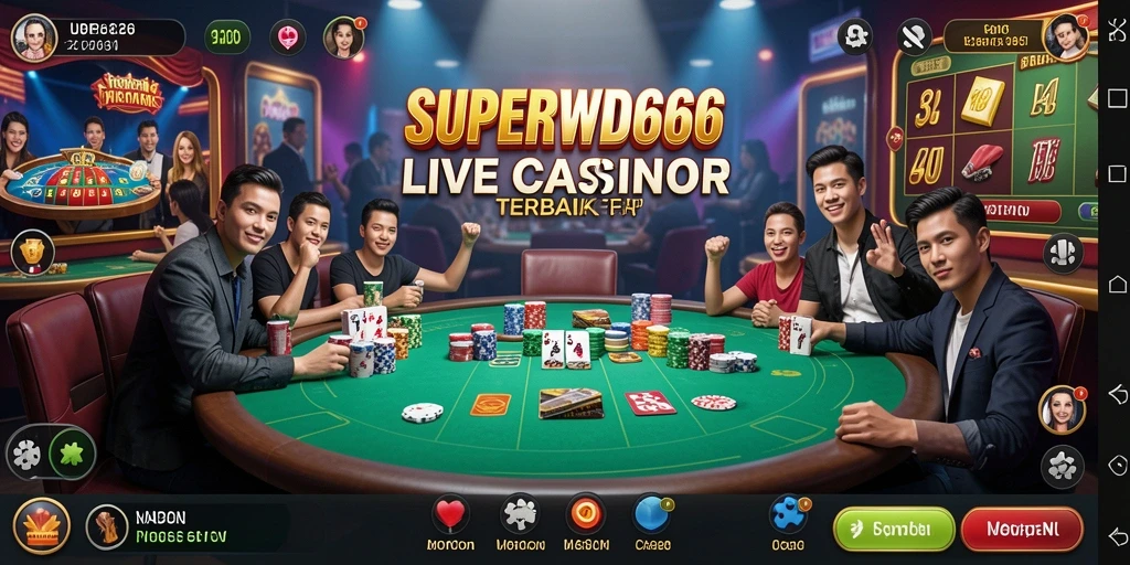 Gameplay Live Casino SUPERWD666 yang mendebarkan dan interaktif.