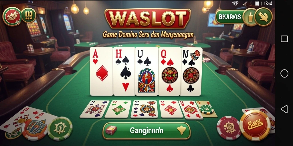 Tampilan menarik dari gameplay WASLOT game Domino.