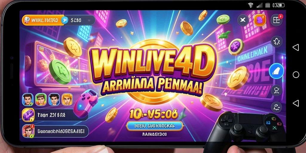 Tampilan menonjol gameplay arcade di WINLIVE4D.