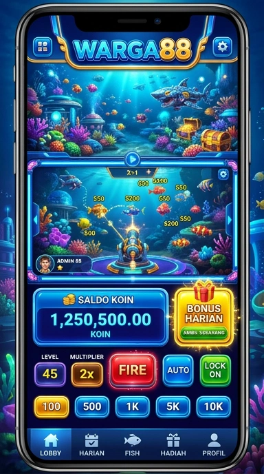 Tampilan unduh cepat dan mudah di aplikasi warga88.
